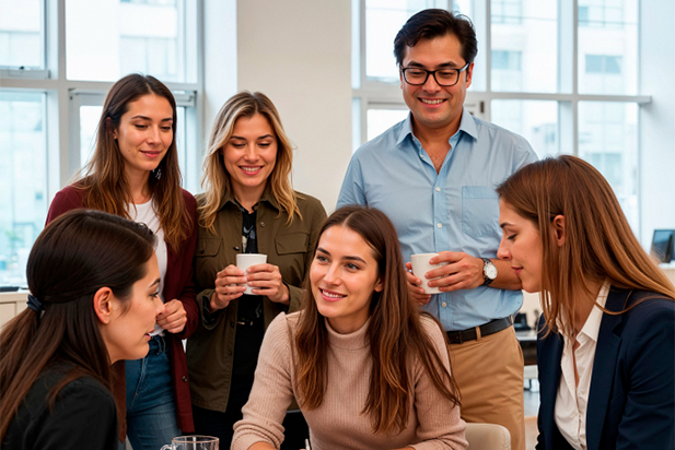 Personas usando dispositivo digital